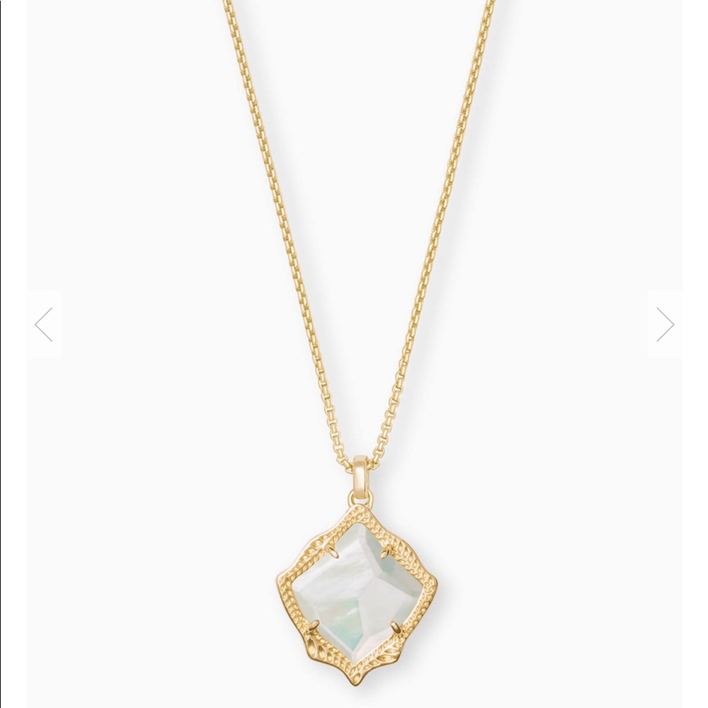 Kendra Scott Gold Mother of Pear Pendant Necklace
